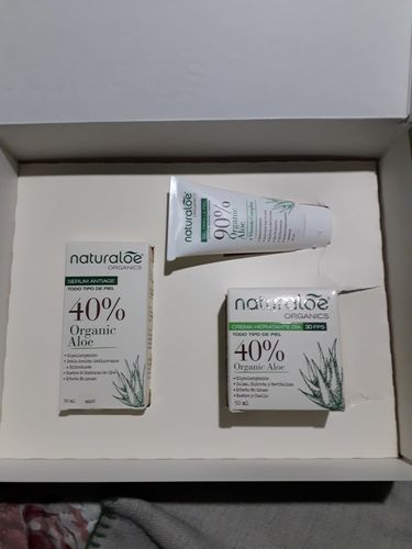 Customer photo review of Set Naturaloe Crema día 50ml + Serum Antiage 30ml + Gel de Piel 50ml