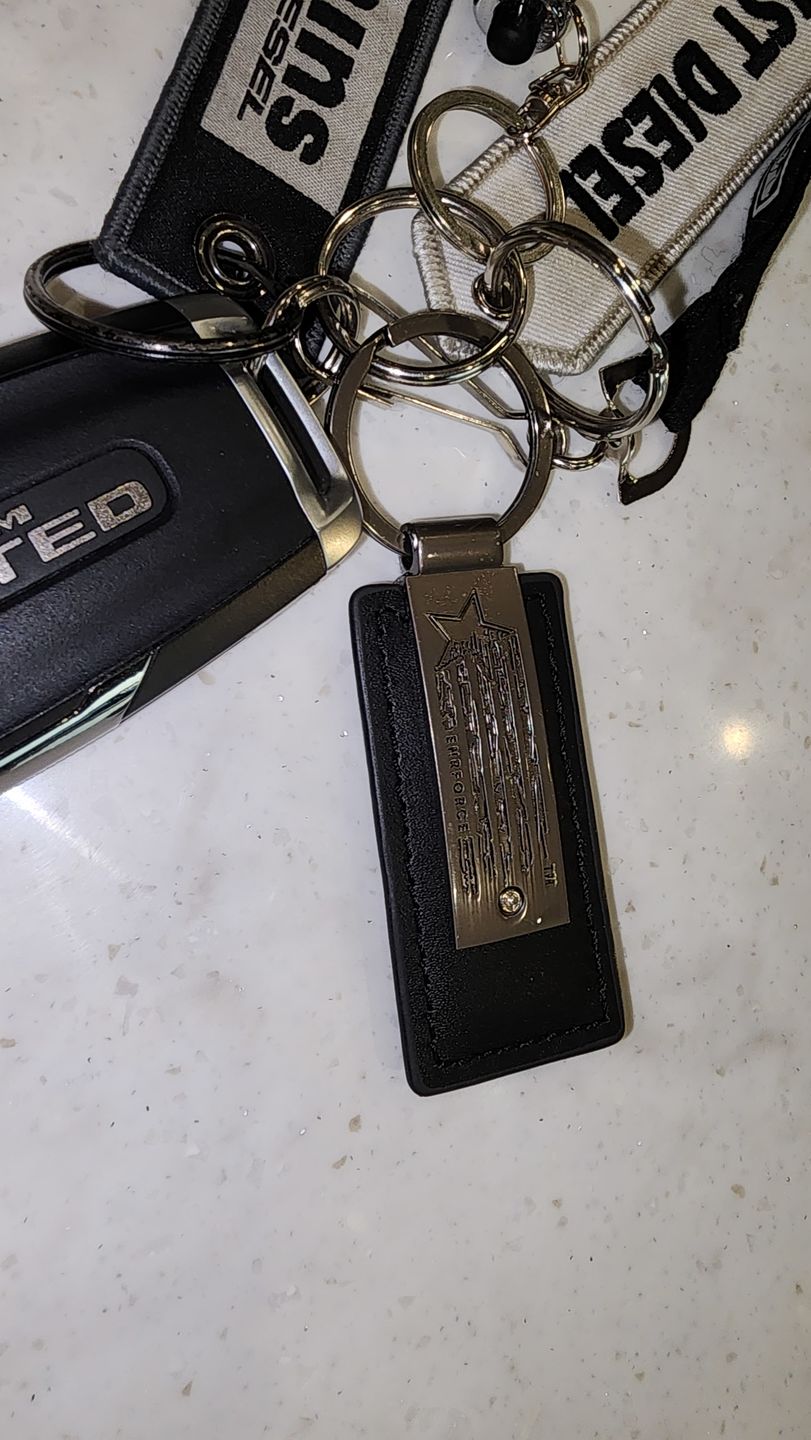 Customer photo review of Premium Keychain (black)
