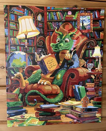 Customer photo review of The Literate Dragon - Paint by Numbers