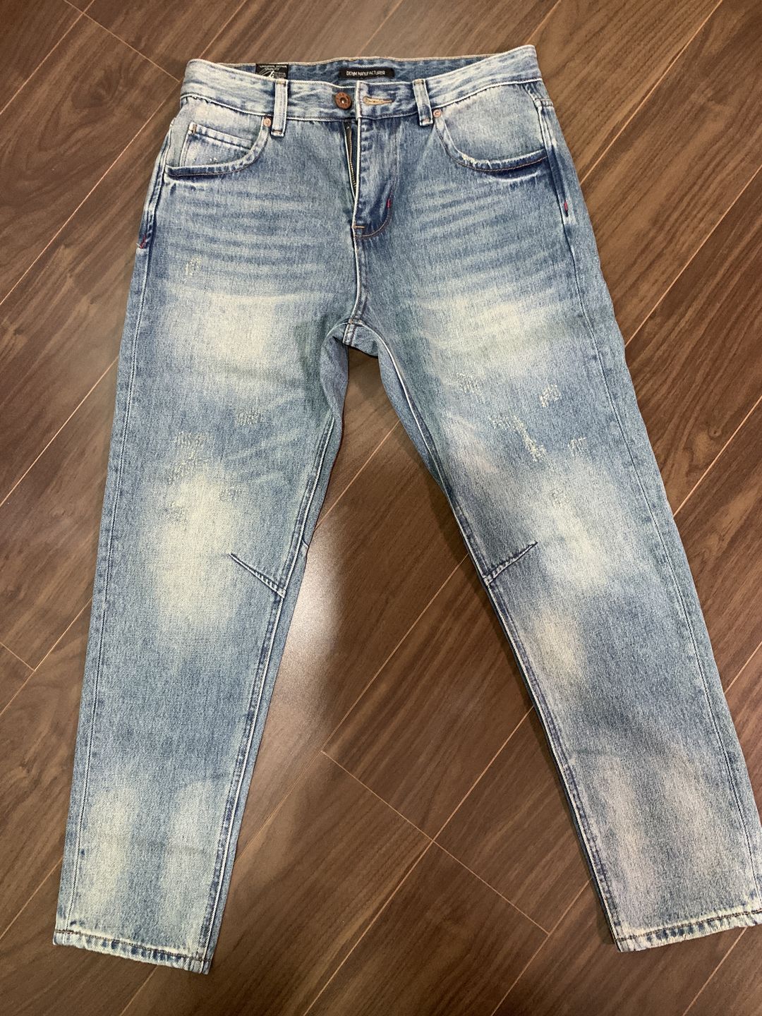 Customer photo review of アメカジユーズド感ストレートテーパードデニムパンツ