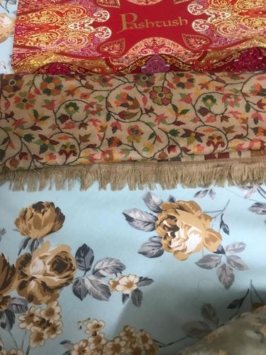 Customer photo review of Pashtush Womens Ethnic Shawl, Faux Pashmina, Soft And Warm, Beige