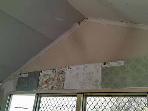 Customer photo review of Luxe Floral Vine in Sage Green Wallpaper