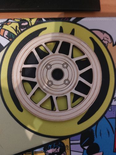 Customer photo review of WOODEN WHEEL COASTERS