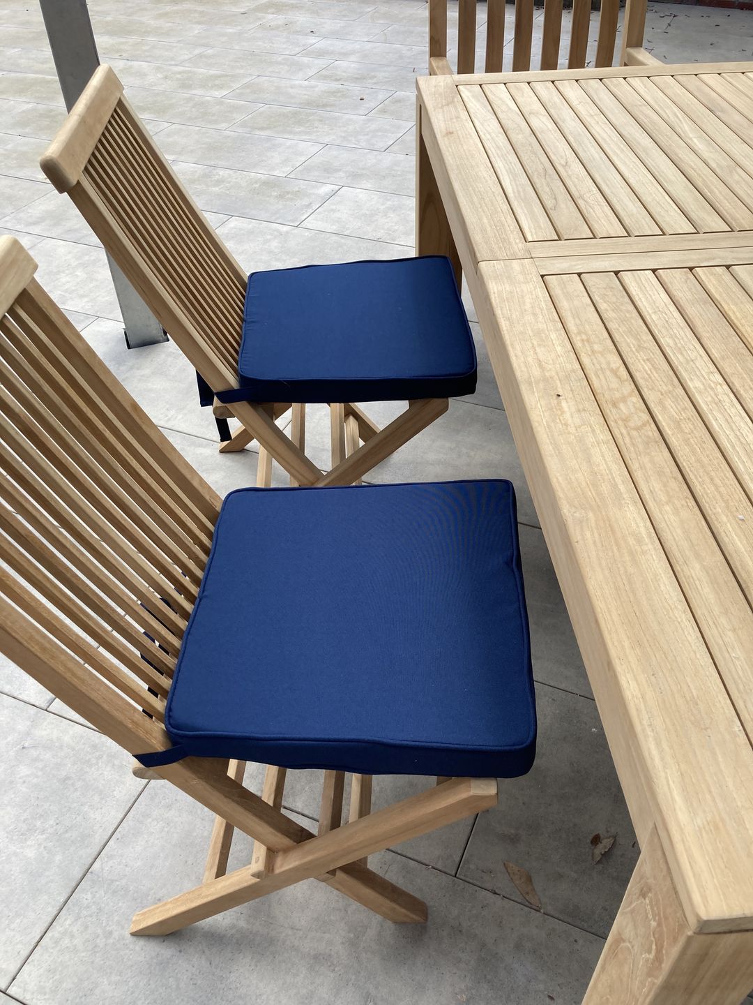 Customer photo review of Teak Gartenstuhl Snick