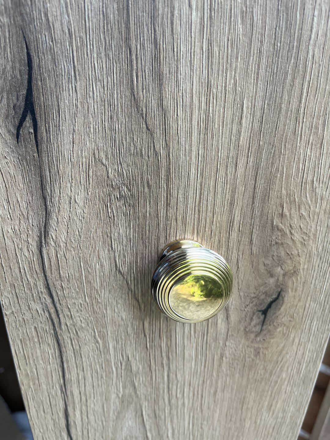 Customer photo review of Solid Brass Beehive Cupboard Knobs