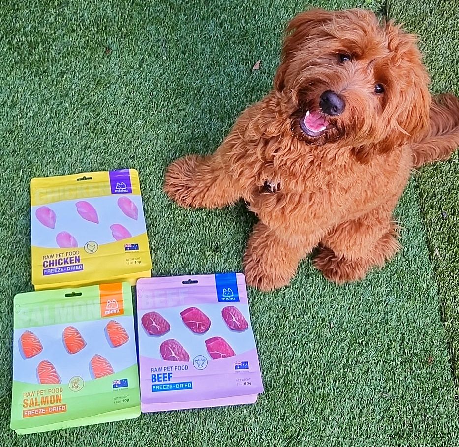 Customer photo review of Michu Freeze-Dried Raw Pet Food Pet Food 150g - Made In Australia
