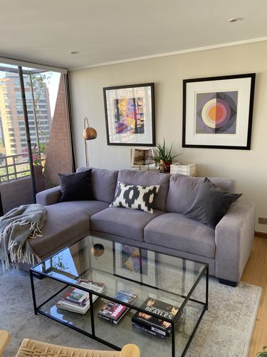Customer photo review of Mesa de centro Rectangular 120 NEGRA dos niveles GLASS