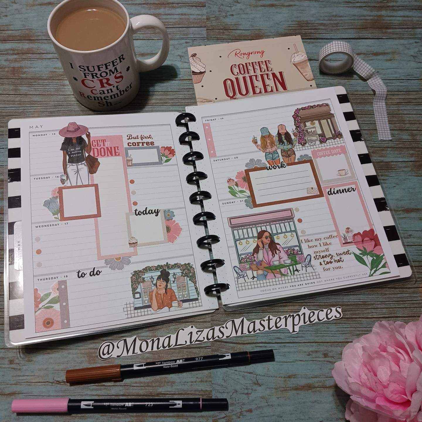 Customer photo review of Coffee Queen Planner Sticker Book