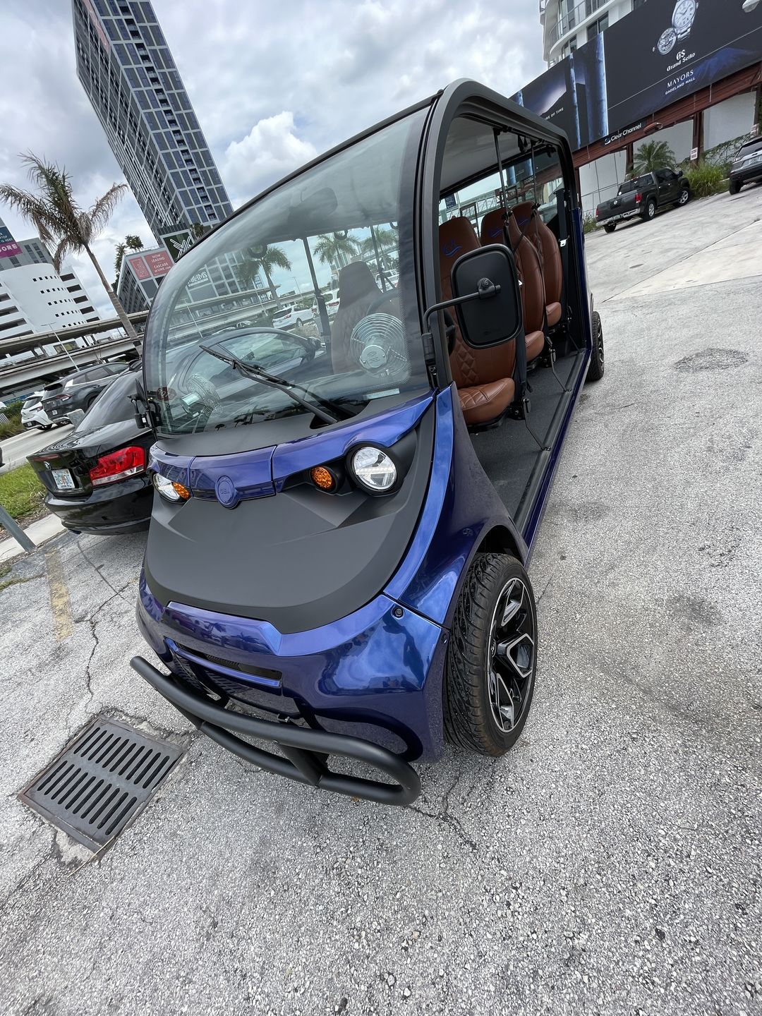 Customer photo review of Glossy Metallic Everton Blue Vinyl Wrap