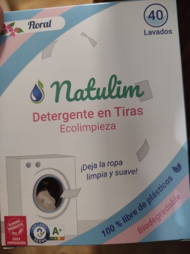 Customer photo review of Eco-Tiras de Detergente 40 lavados Natulim