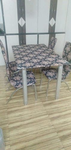 Customer photo review of DivineTrendz Exclusive - Beige Black Elastic Chair & Table Cover