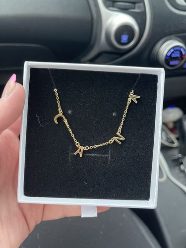 Customer photo review of The Original Letter Necklace