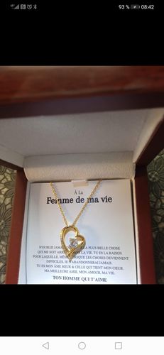 Customer photo review of Collier Amour Éternel - À la femme de ma vie - N'oublie jamais...