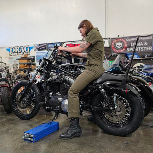 Customer photo review of Pit Crew Jumpsuit Olive