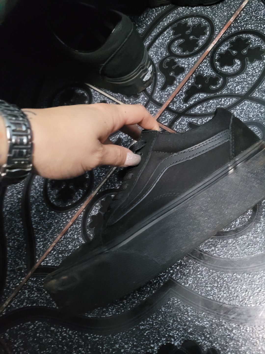Customer photo review of Zapatilla Vans Old Skool Stackform Mujer Mono Negro