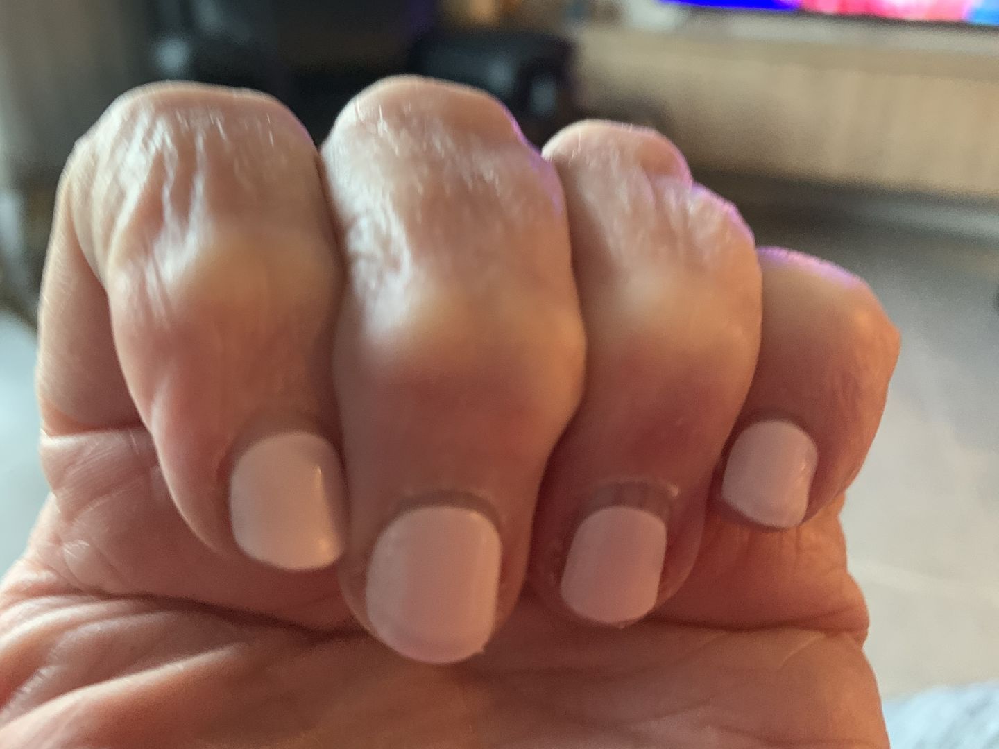 Customer photo review of Aqua Pink (Pearlescent) DIY Semicured Gel Nail Sticker Kit