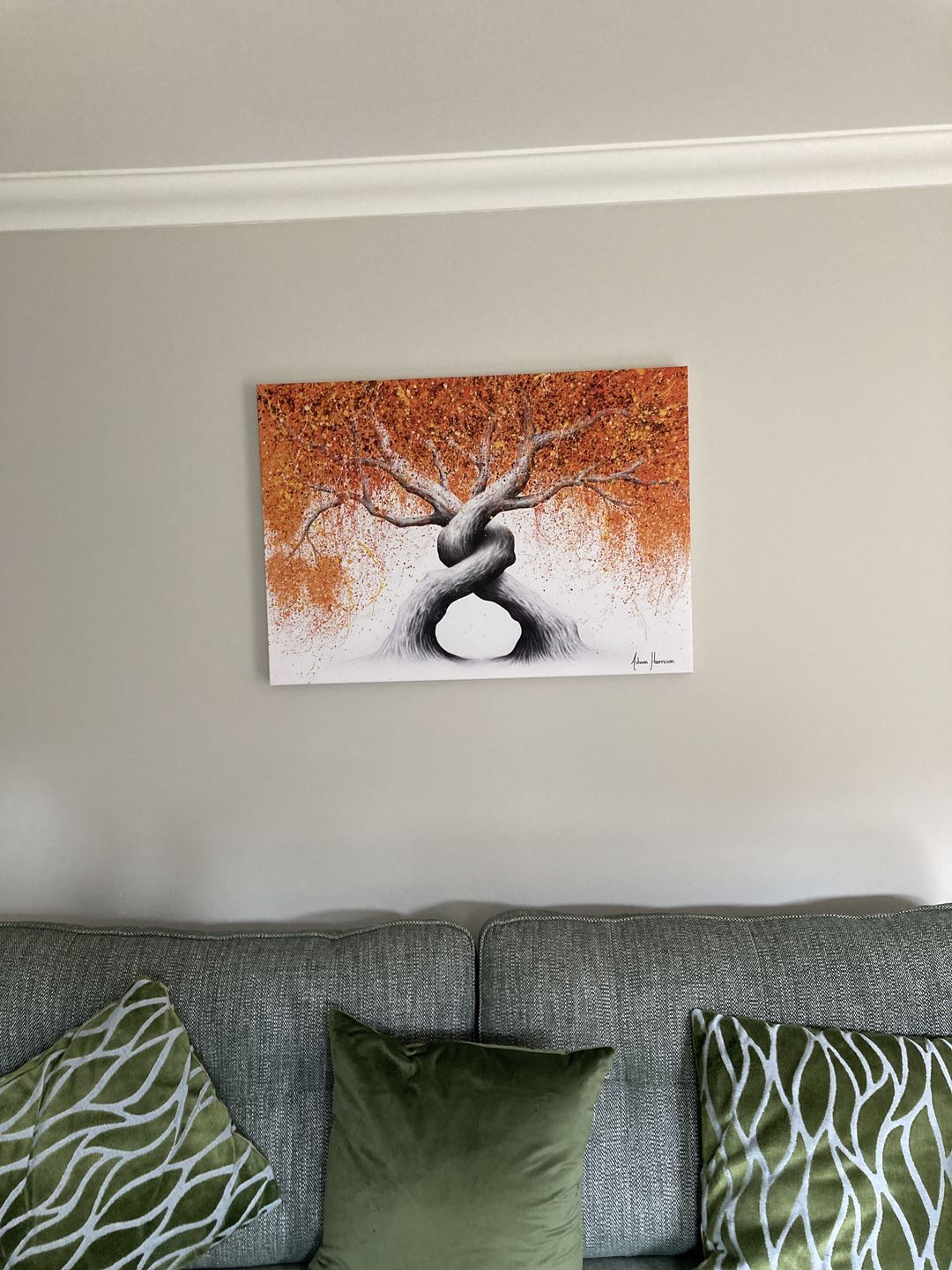 Customer photo review of Twisting Love Trees Canvas Print