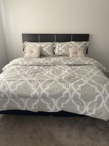 Customer photo review of Damask Button Throw Pillow