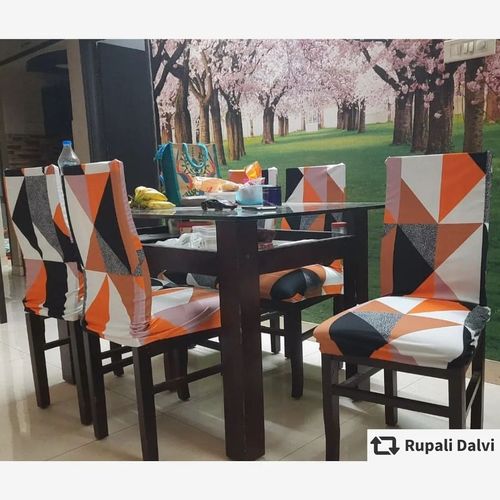 Customer photo review of Magic Universal Chair Cover - Prism Orange.