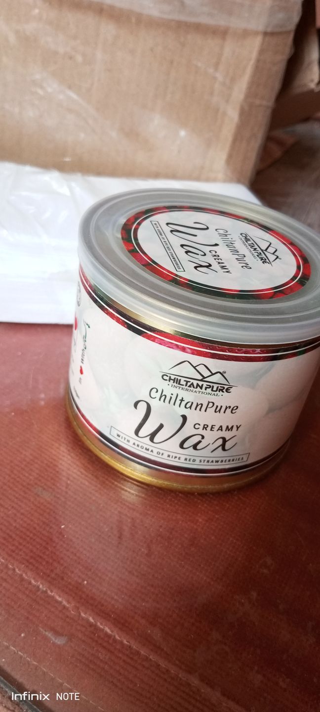Customer photo review of Body Hair Removal Wax – With Aroma of Ripe Red Strawberries