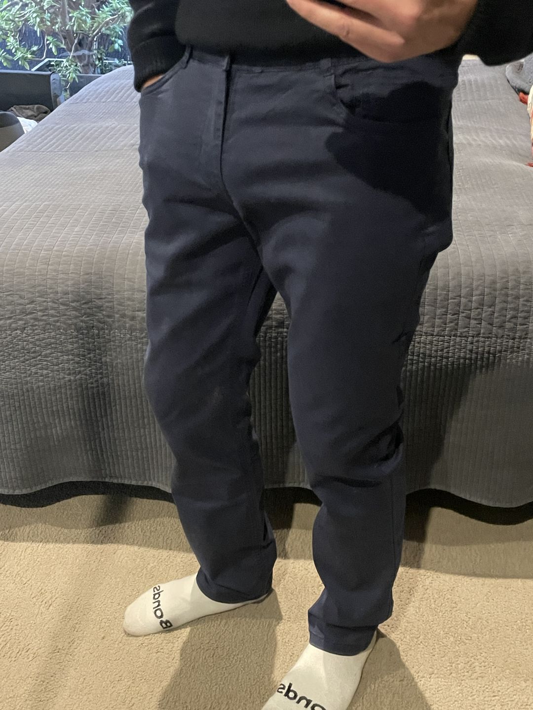 Customer photo review of Ultra Stretch Chino Pants - Slim Fit - Navy