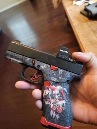 Customer photo review of Glock 43X Decal Grip - The Joker