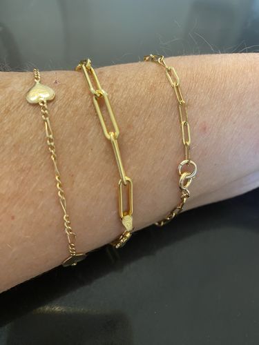 Customer photo review of chunky paperclip bracelet