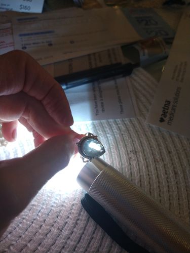 Customer photo review of Teardrop Aquamarine Ring Sterling Silver
