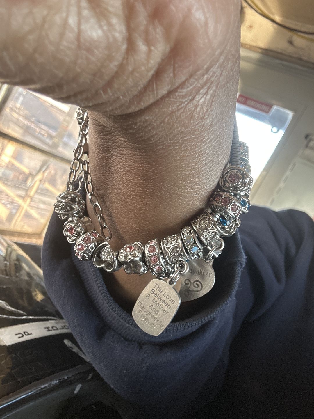 Customer photo review of Mother Daughter Eternal Love Bracelets