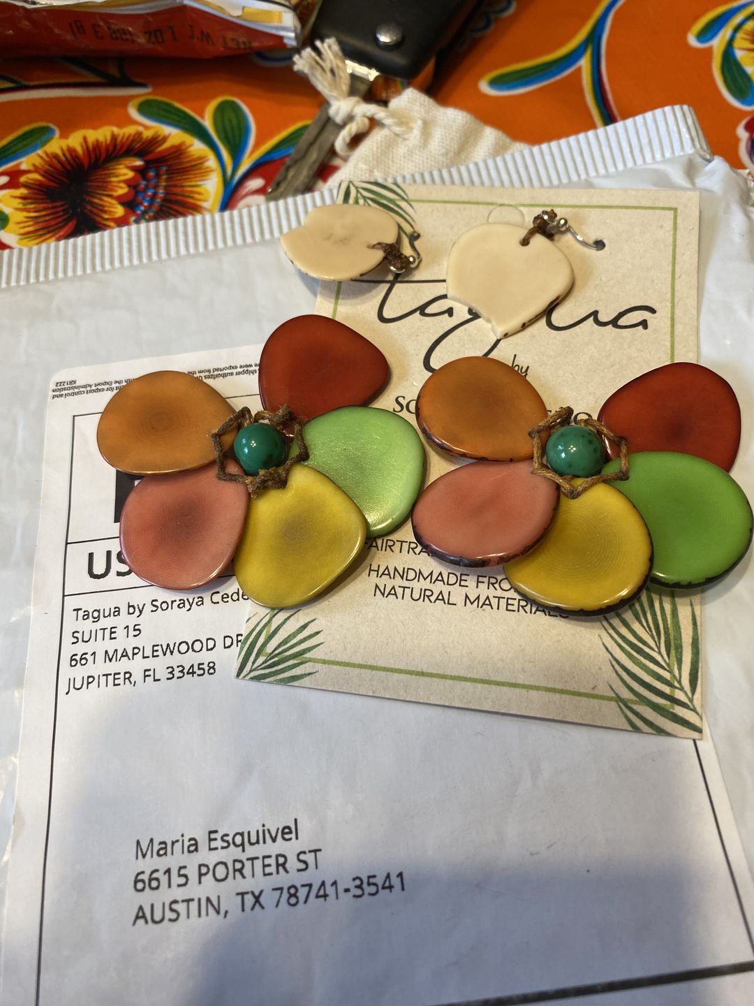 Customer photo review of Rosalia Earrings