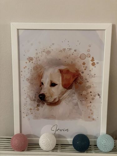 Customer photo review of Πορτραίτο Κατοικίδιου - Ακουαρέλα