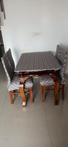Customer photo review of DivineTrendz Exclusive - Gray Diamond Elastic Chair Covers & Table Cover