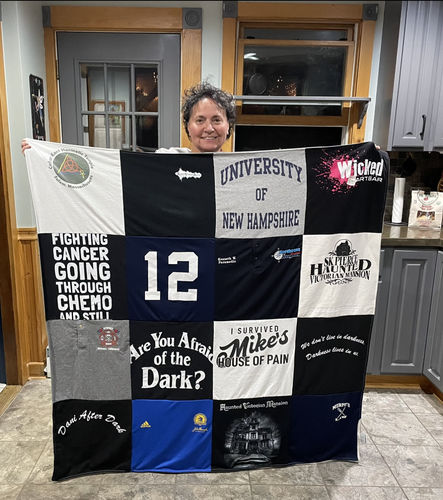 T-shirt quilt from university of new hampshire by Marie from MA
