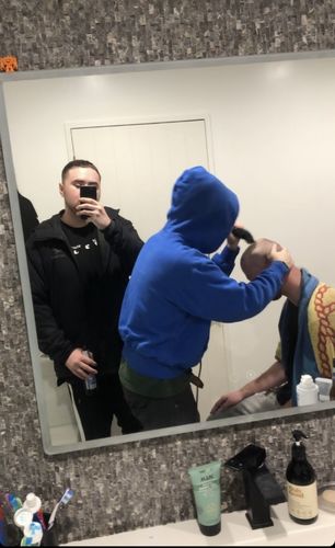 Customer photo review of Yeezy x Gap Hoodie 'Black'