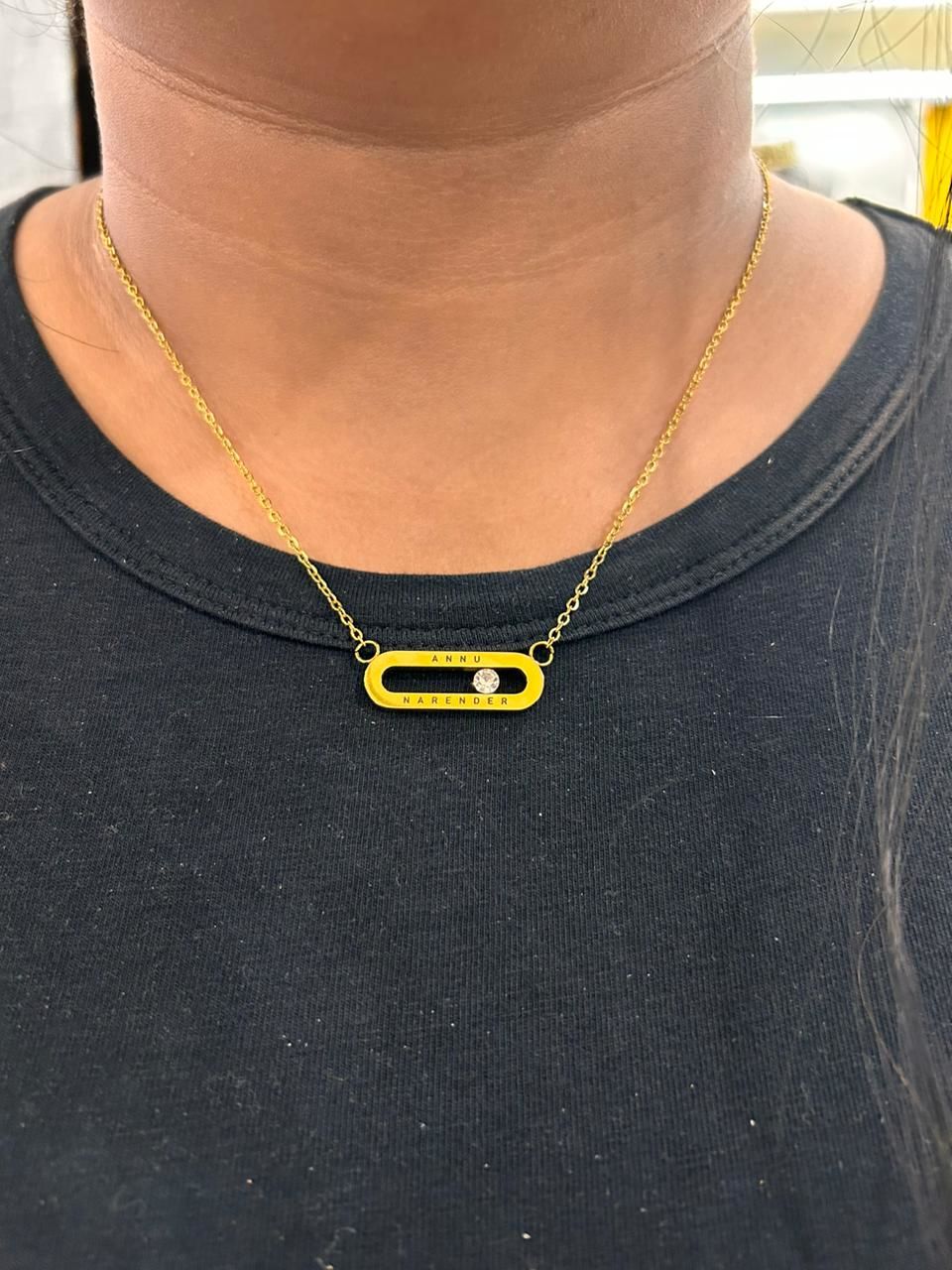 Customer photo review of Personalised Eternal Pendant