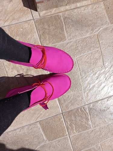Customer photo review of Fuschia Pink Ladies Vellies