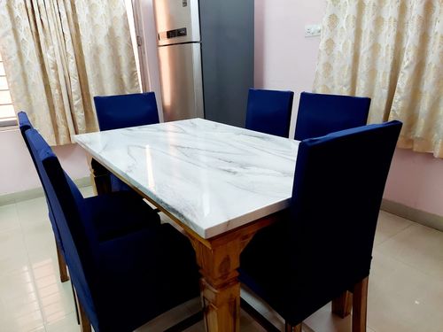 Customer photo review of Magic Universal Chair Cover - Navy Blue Solid