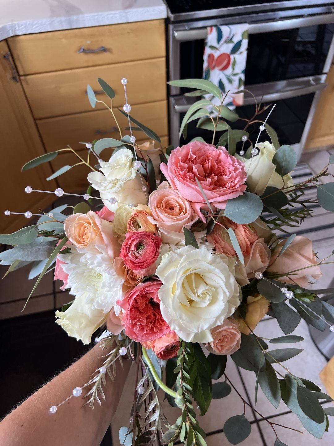 Customer photo review of Coral Peach Ranunculus