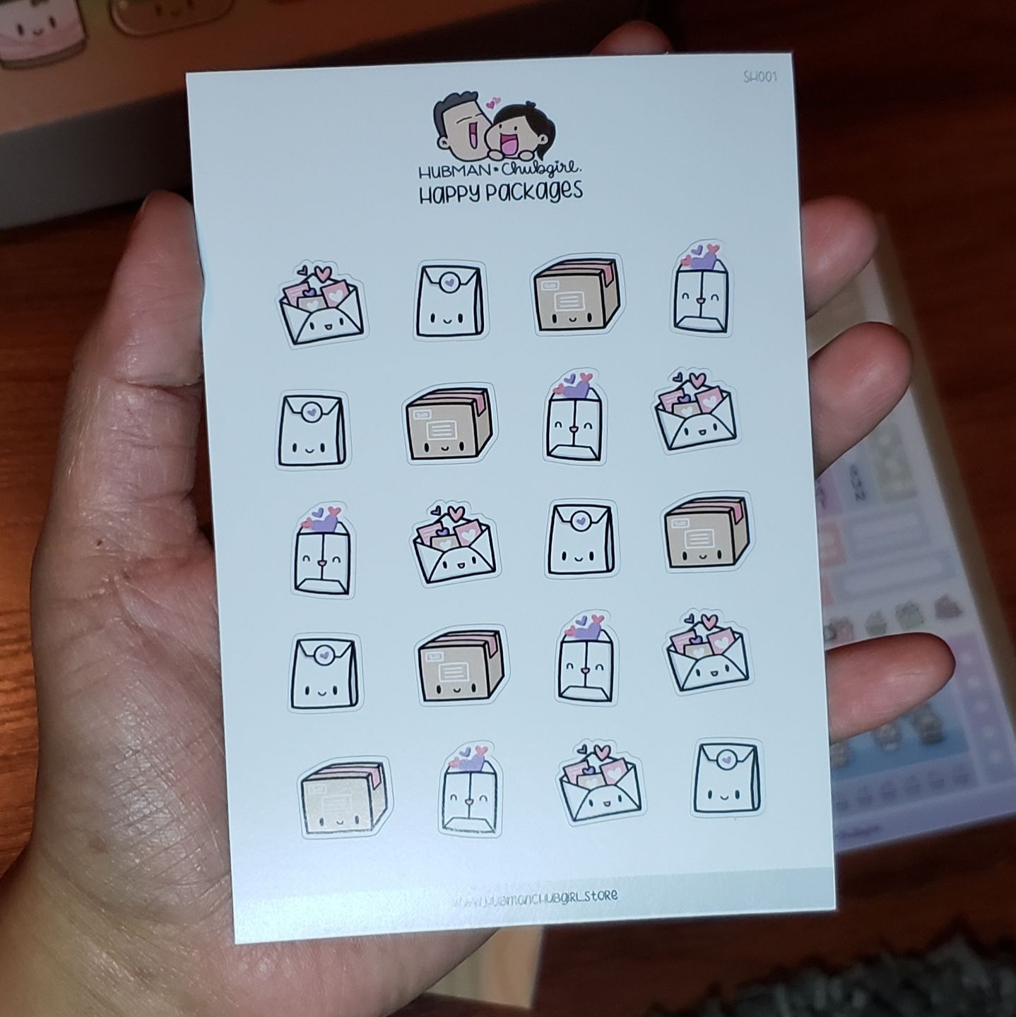 Customer photo review of Happy Packages Planner Stickers