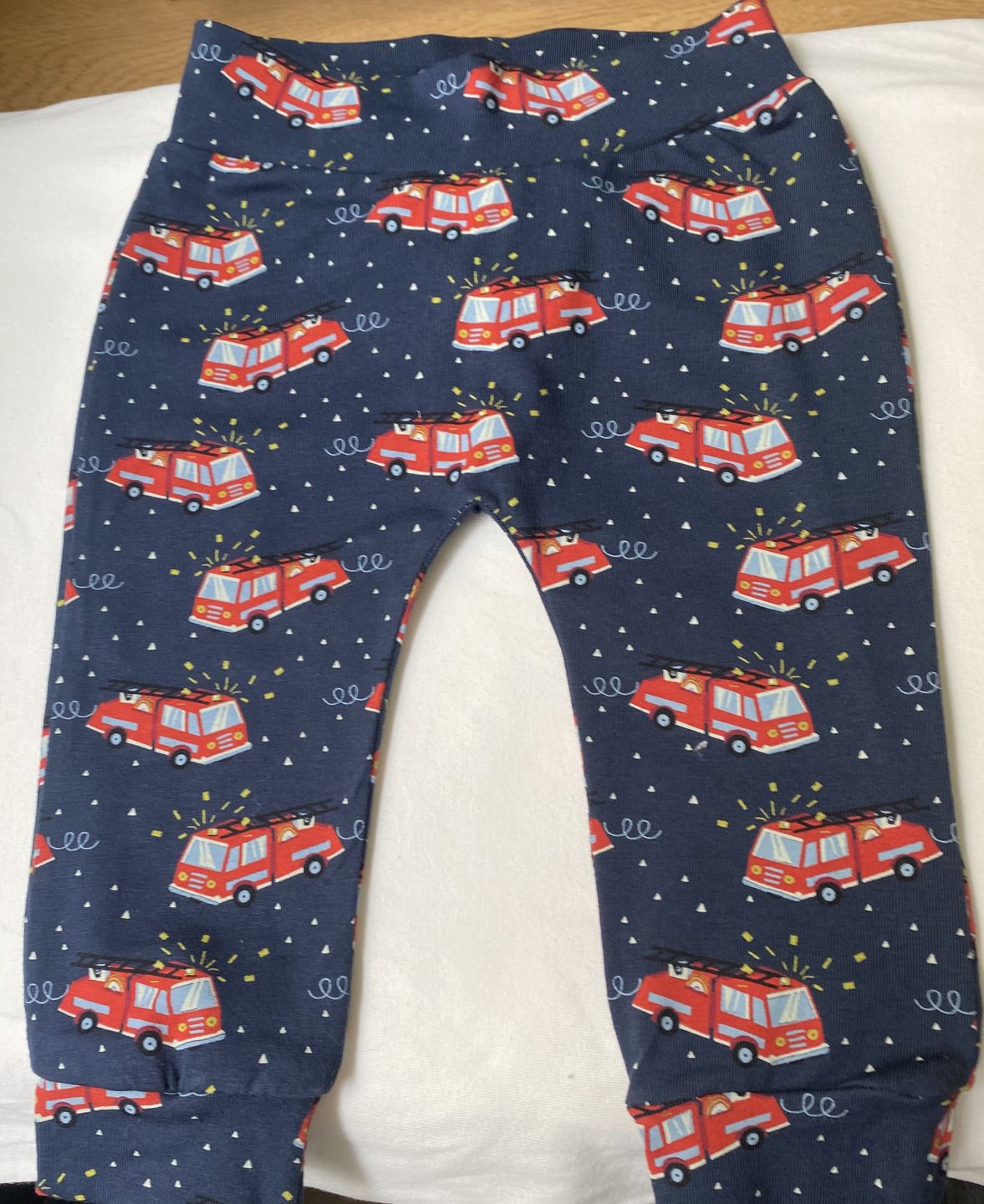 Customer photo review of Fire Engines Cotton Jersey Fabric