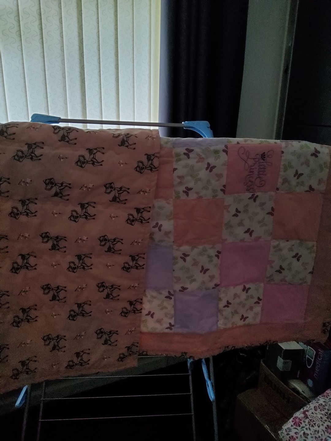 Customer photo review of Baby Deers and Flowers Polycotton Fabric