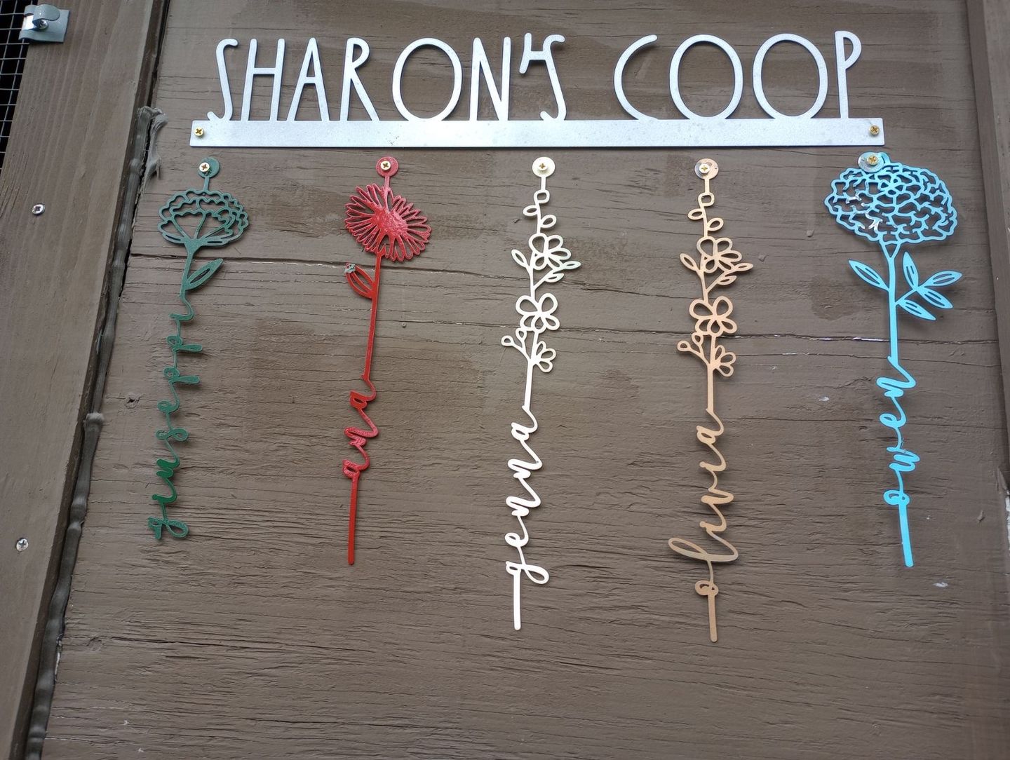 Customer photo review of Our Family Garden - Personalized Birth Month Flowers Family Name Sign Mother's Day Gift