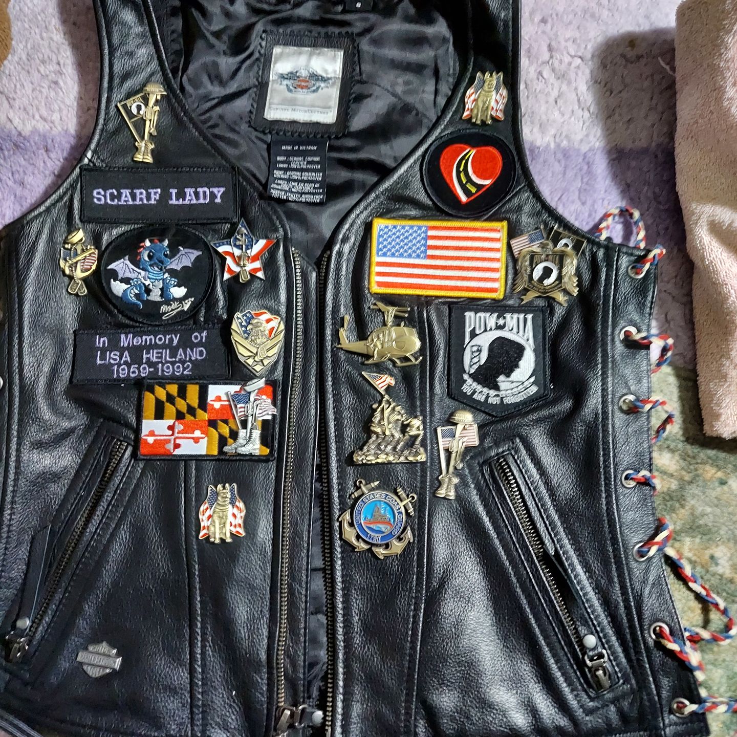 Customer photo review of K-9 Veteran Pin