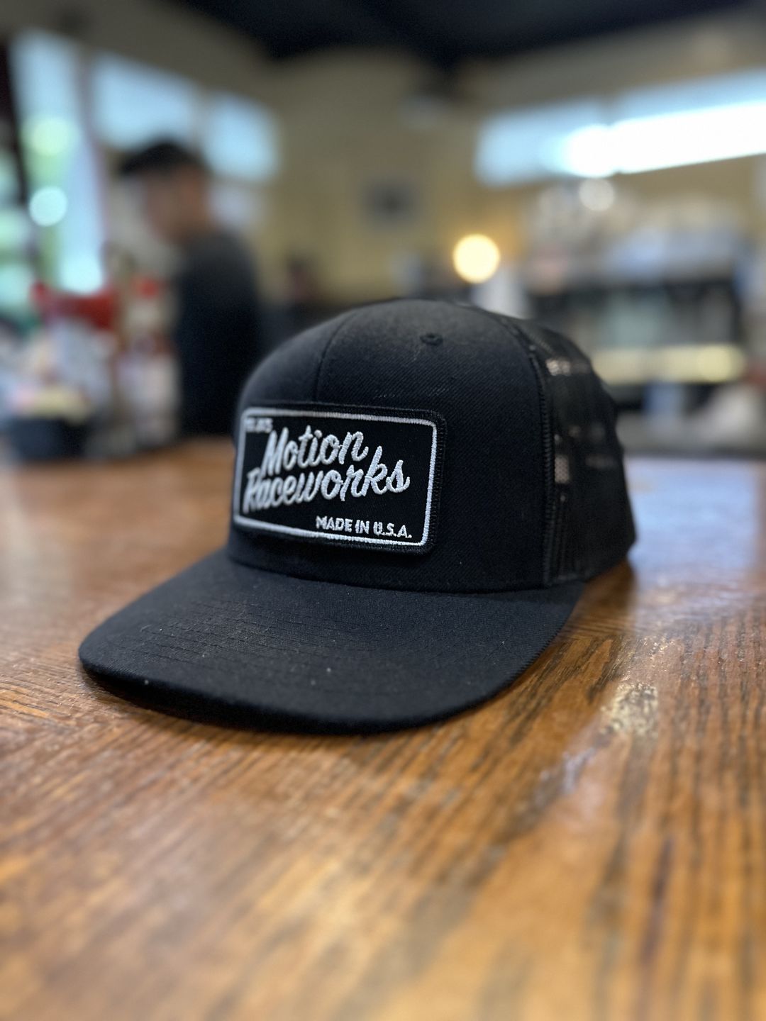 Customer photo review of Motion Heritage Flat Bill Black Snapback 95-134