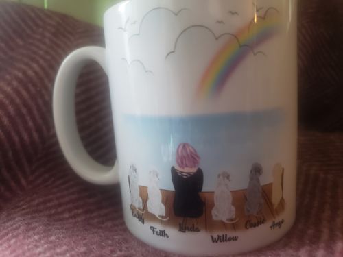 Customer photo review of Girl & Dogs - Life is better with a dog Personalised Mug