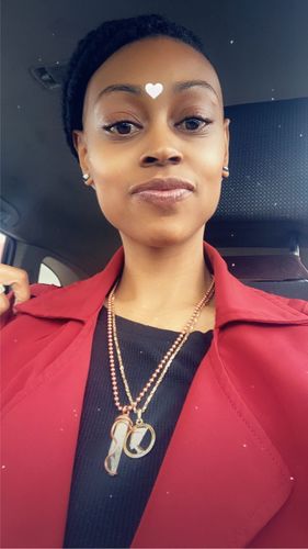 Customer photo review of Danburite Necklace | I AM IN GRATITUDE