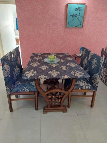 Customer photo review of DivineTrendz Exclusive -Black Beige Ethnic Elastic Chair & Table Cover