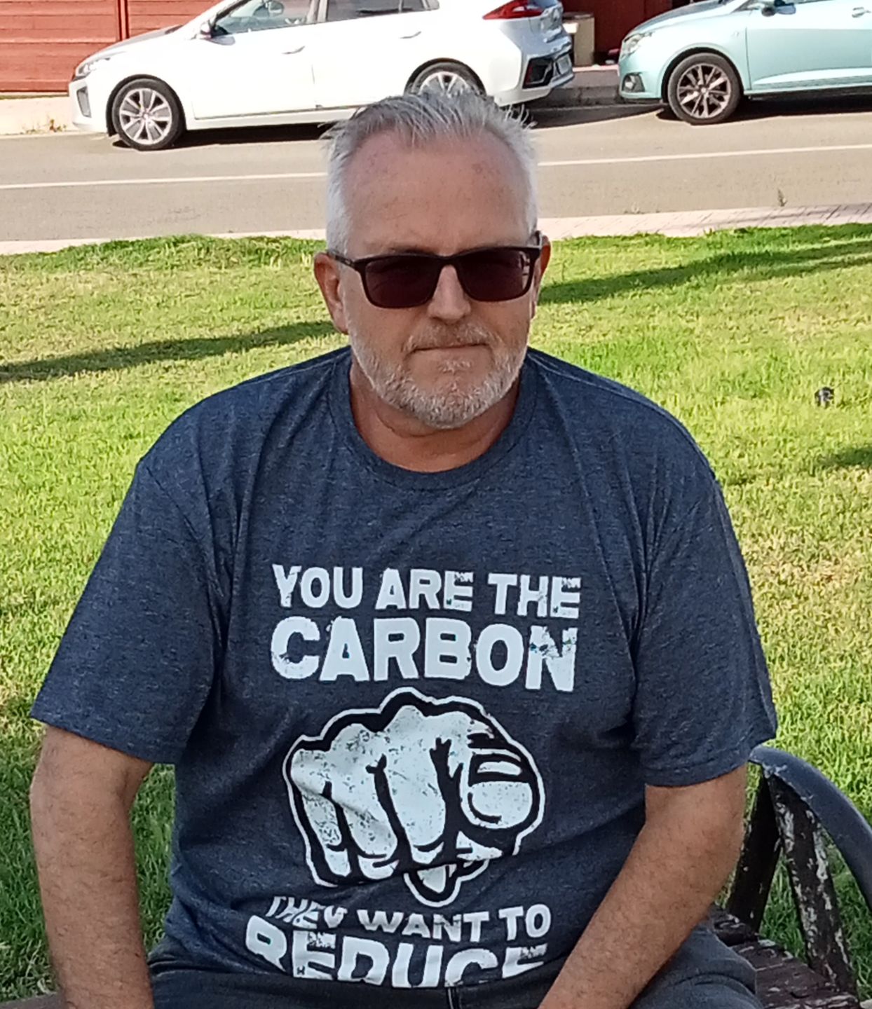 Customer photo review of "You Are The Carbon They Want To Reduce" T-Shirt