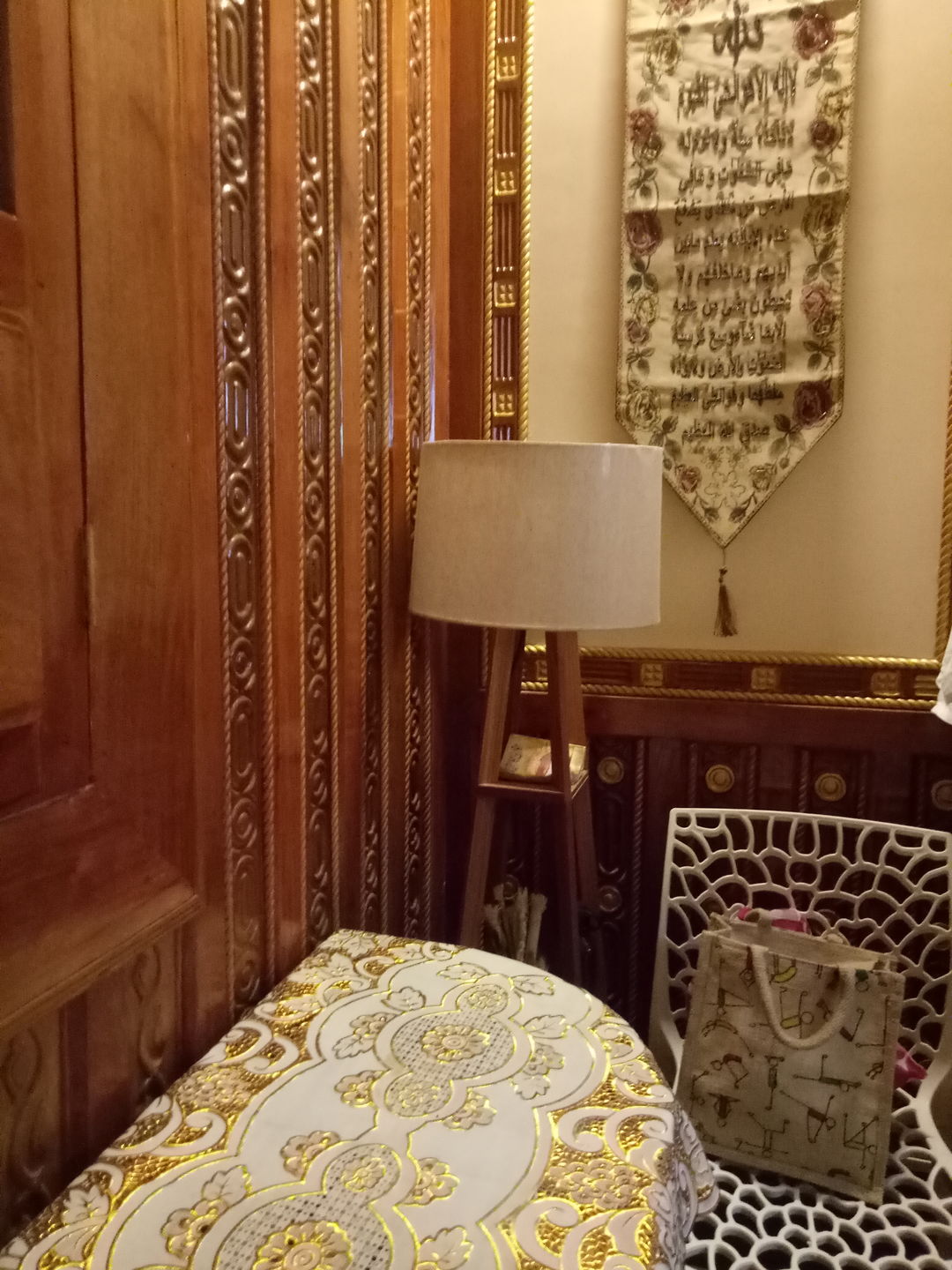 Customer photo review of Decorative  Wooden Floor Lamp for Home Decoration Living Room Corner