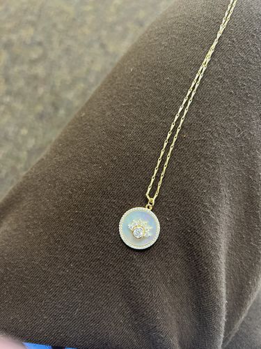 Customer photo review of POV Mother of Pearl Stone Inlay Necklace